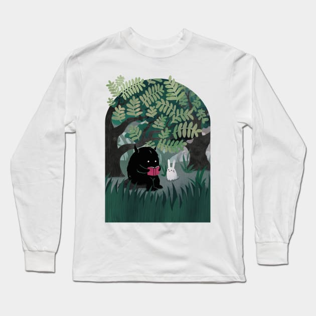 A Quiet Spot (in Green) Long Sleeve T-Shirt by littleclyde